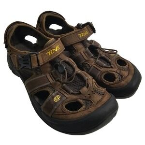 Teva Omnium Sport Sandals Men's 8 Water Hiking Closed Toe Shoes Brown S/N 6153